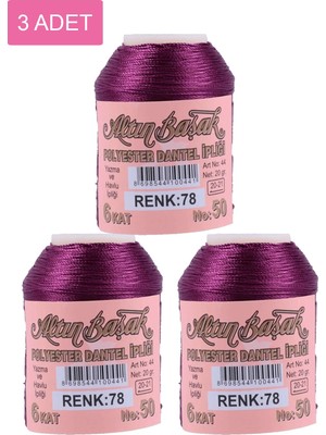 Altınbaşak 3 Adet Oya ve Dantel Ipi 20 gr - No: 078