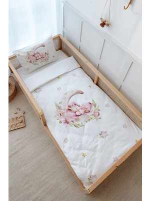 Tuğba Kuğu Montessori Nevresim Takımı (100 x 200) - For Baby Serisi - Ayda Uyuyan Unicorn