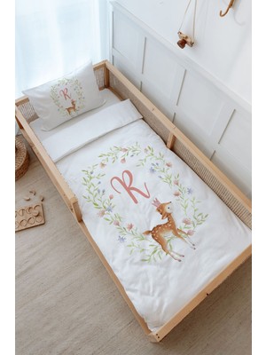 Tuğba Kuğu Montessori Nevresim Takımı (100 x 200) - Little Deer Series - R Harfi