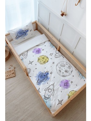 Tuğba Kuğu Montessori Nevresim Takımı (100 x 200) - Iconic Serisi - Çizgisel Uzay