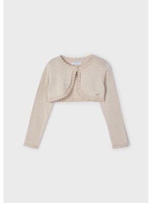 Mayoral Kız Çocuk Merserize Bolero Bej