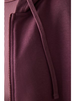Penti Mürdüm Oversize Kapüşonlu ve Fermuarlı Hoodie