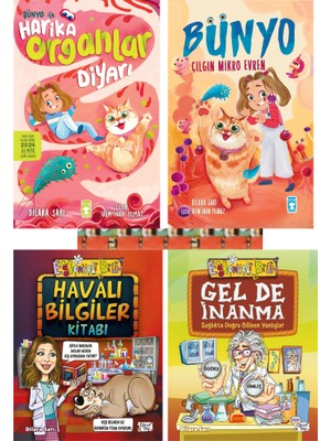 Bünyo İle Harika Organlar Diyarı / Bünyo Çılgın Mikro / Havalı Bilgiler Kitabı / Gel De inanma (4 Kitap) - Dilara Sarı