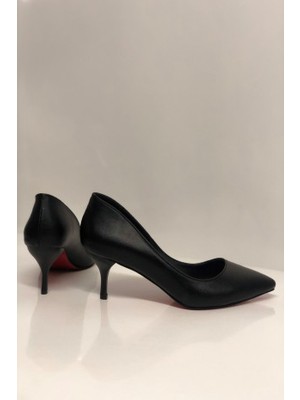 Hayy Shoes Siyah Mat Stiletto Topuklu Ayakkabı