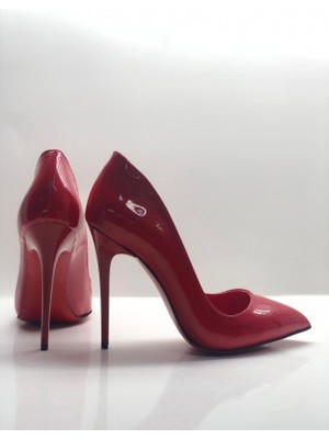 Hayy Shoes Kırmızı Rugan Stiletto Topuklu Ayakkabı