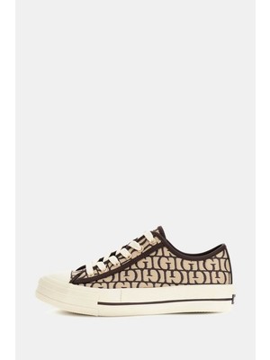 Guess Kadın Kahverengi Carey Logolu Sneaker