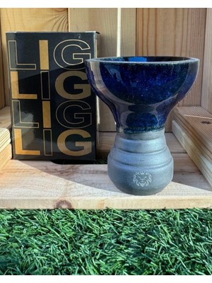 Liger 5 Delikli Sırlı Nargile Lülesi / Mavi