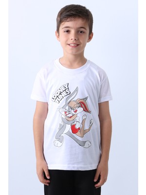 HÇM Erkek Çocuk Tshirt Karakter Baskılı Bisiklet Yaka F16