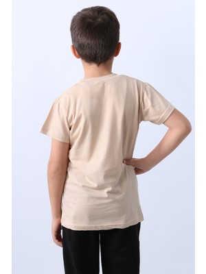 HÇM Erkek Çocuk Tshirt Karakter Baskılı Bisiklet Yaka F16
