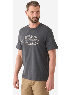 Caperlan Kısa Kollu Pamuklu Balıkçı Tişörtü - Alabalık