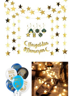 Patladı Gitti Yıldız Dekor Hoşgeldin Ramazan Temalı  Set