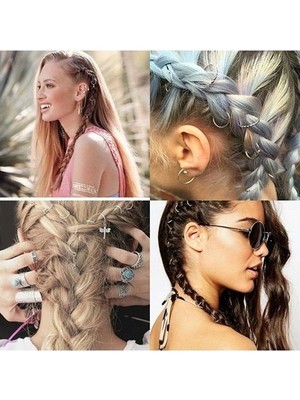 Ozcmax Oz cm ax saç piercingi - saç yüzüğü - silver