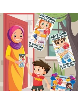 Parti Sürprizi Iyi Bayramlar 10 Lu Bayram Harçlık Kartı