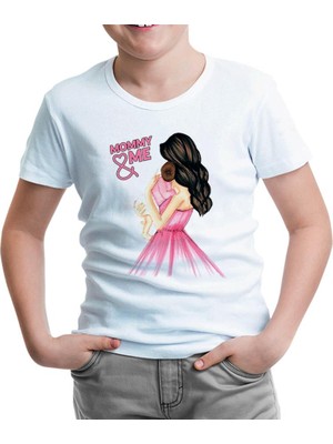Annem ve Ben Kız Anneler Günü Beyaz Çocuk Tshirt