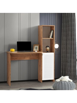 Çetin Ranza Panjur Dolaplı Çalışma Masası Membran Kapaklı Tamamı Mdf