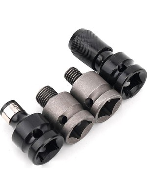 Depolife Torklu Somun Sıkma Bijon Sökme Darbeli Matkap İçin Bits Adaptörü 4lü Set Yaylı Ağır Hizmet Mandreni