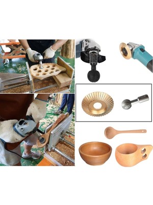 Kuksa Bardak Ahşap Kase Kaşık Oyma Ağaç Işleme Alet Seti Avuç Taşlama Uyumlu Disk Küre Törpü