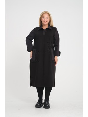 Zedd Plus 24583 Elbıse Sıyah
