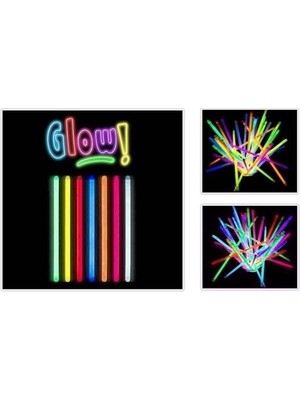 Ozcmax Oz cm ax Glow Stick 20 cm  Fosforlu Kırılan Çubuk (10 Adet)