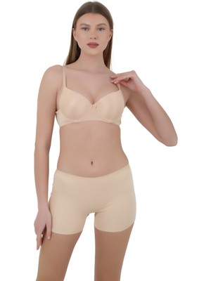 Merry Secret’s Kadın Boxer Külot - İz Yapmaz Dikişsiz Mikro Kumaş 3'lü Özel Paket (Siyah, Beyaz, Ten Renk)