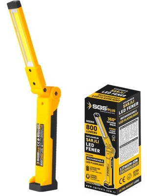 Sgs 5056 Şarjlı LED Fener 800 Lümen Katlanır 3.7 Volt/ 2000 Mah