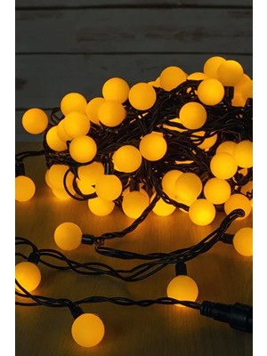 5 Metre 28' Li LED Işıklı Ampul Top Dizeleri Dekoratif Top LED Sarı