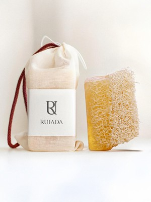 RUIADA %100 Doğal Pirinç Özlü Kabak Lifli Sabun 130 Gr. ( Hand Made )
