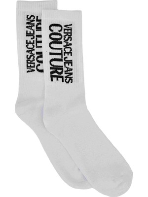 Versace Jeans Couture Siyah - Beyaz Kadın Çorap 77HA0J03