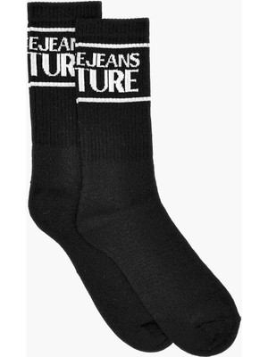 Versace Jeans Couture Siyah - Beyaz Kadın Çorap 77HA0J04