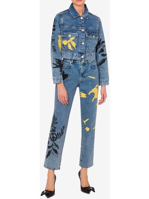 Moschino Jeans Mavi Kadın Denim Ceket A0501-2282