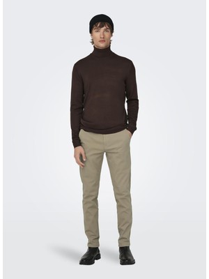Only & Sons Normal Bel Dar Açık Gri Erkek Chino Pantolon Onsmark Pete Lıfe Slm Chın 0013 Pnt