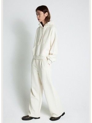 American Vintage Yuvarlak Yaka Düz Ekru Kadın SweatShirt BOBY03GE25_ECRU