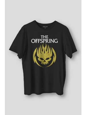 Siyah T-Shirt The Offspring Rock Punk Music Baskılı Unisex Tişört