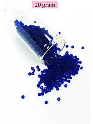 Just Cheap Store Dökme Cam Kum Boncuk (11/0) 2 mm - 20 Gram -  Kral Mavi - BNC001