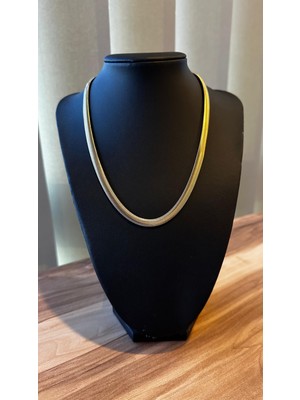 Queen Accessory Çelik Yılan Zincir Kalın Kolye