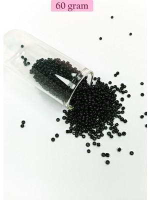 Just Cheap Store Dökme Cam Kum Boncuk (11/0) 2 mm - 60 Gram -  Siyah - BNC045