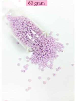 Dökme Cam Kum Boncuk (11/0) 2 mm - 60 Gram -  Açık Pembe - BNC043