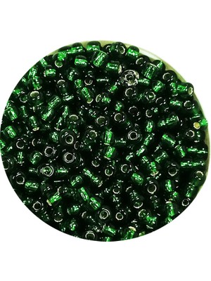 Just Cheap Store Dökme Cam Kum Boncuk (11/0) 2 mm - 60 Gram -  Şefaf Koyu Yeşil - BNC037