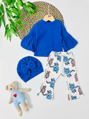 Alp Bebe Maine Boneli Balon Kol Takım - Saks Mavisi