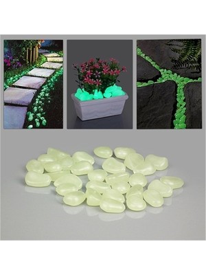 Ozcmax Dekoratif Fosforlu Çakıl Taşları (50 Adet)