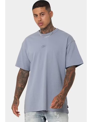 Nike Sportswear Premium Essentials Bol Kesim Mavi Erkek Tişört