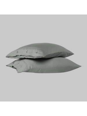Sarev monochrome  pamuk saten yastık kılıfı gray