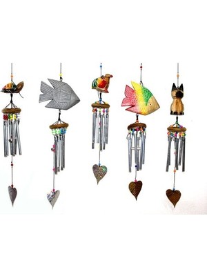 Delta Online Üstü Ahşap Altı Metalli Rüzgar Çanı