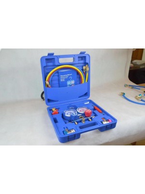 2'li Manifold Seti (Çantalı) - Otomotiv için 1.5m Hortumlu R134 A R22 R404 A R410 A Gaz