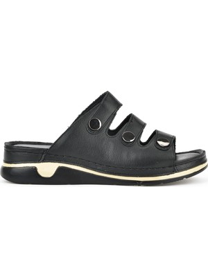 Ziya Kadın Deri Terlik 1511008Z15 Siyah