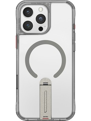 iPhone 16 Pro Kılıf Magsafe Şarj Özellik 360 Derece Dönebilen Standlı Skinarma Helix Kapak Titanyum