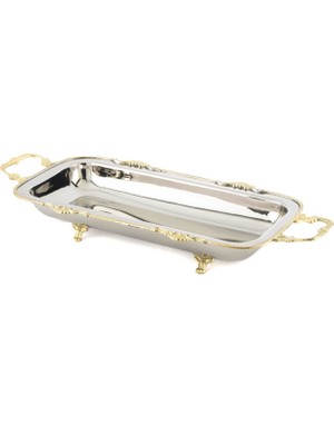 Mikasa Moor Gold Kulplu Gümüş Dik Tabak 43 x 18 x 6 cm
