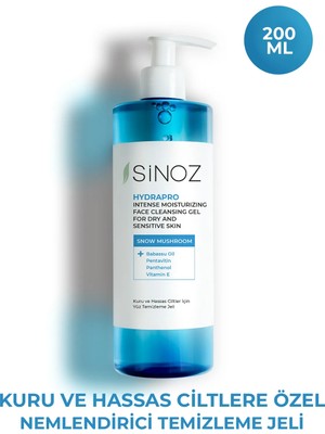Sinoz Hydrapro Kuru ve Hassas Ciltler Için Yüz Temizleme Jeli 200 ml