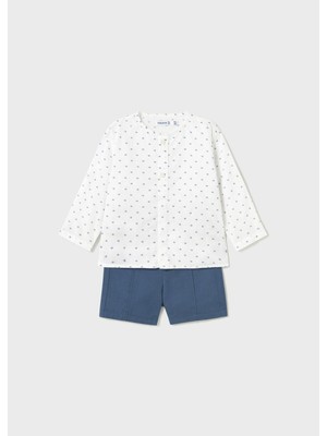 Mayoral Erkek Bebek Gömlek Şort Takım Mavi