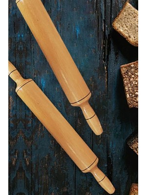 Techno Station Sabit Ahşap Hamur Açma Oklavası Merdanesi Ahşap Sağlam Merdane Oklava 1 Adet